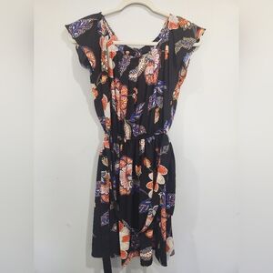 LC Lauren Conrad Floral Black Dress